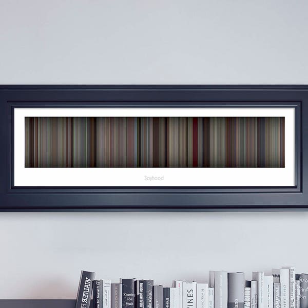 Boyhood // Movie Poster // Movie Barcode // Oscar Film // Academy Awards // Wall Decor // Panoramic