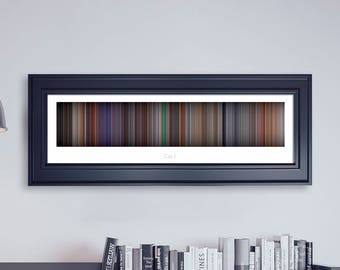 Cars 2 // Movie Poster // Movie Barcode // Pixar Print // Wall Decor // Panoramic
