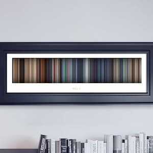 WALL-E // Movie Poster // Movie Barcode // Pixar Print // Wall Decor // Panoramic
