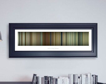 Hell or High Water Movie Barcode Art Print: Oscar Film Wall Decor