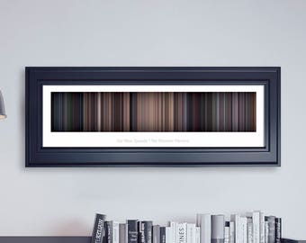 The Phantom Menace // Movie Poster // Movie Barcode // Star Wars Print // Wall Decor // Panoramic // Episode I