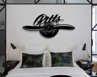 hélice de avión, 75/85/100 cm, decoración de hélice, decoración de avión, vidrio acrílico de plexiglás negro, deco de avión, estilo pitts y estampida, avión vintage, biplano