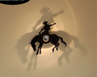 applique de pared, 30 o 35 cm negro brillante,led 220 v,modele rodeo cowboy,horse wall applique,horse light, riding,decoleing riding