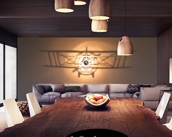 biplano, avión, blanco 70/ 80/100 cm 220 voltios, aviación deco, estilo biplano pitts y estampilla, lámpara de pared de aviación, decoración de aviones, biplano