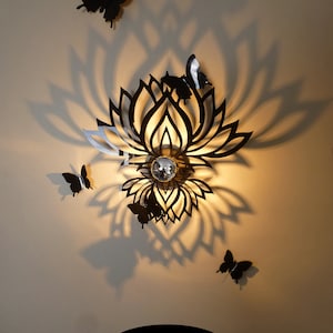 zen lighting,30 or 35 cm,110 v,butterfly,deco lighting,lotus ligthing,lotus,ethnic lamp,ethnic lighting wall,butterflies,modern ligthing