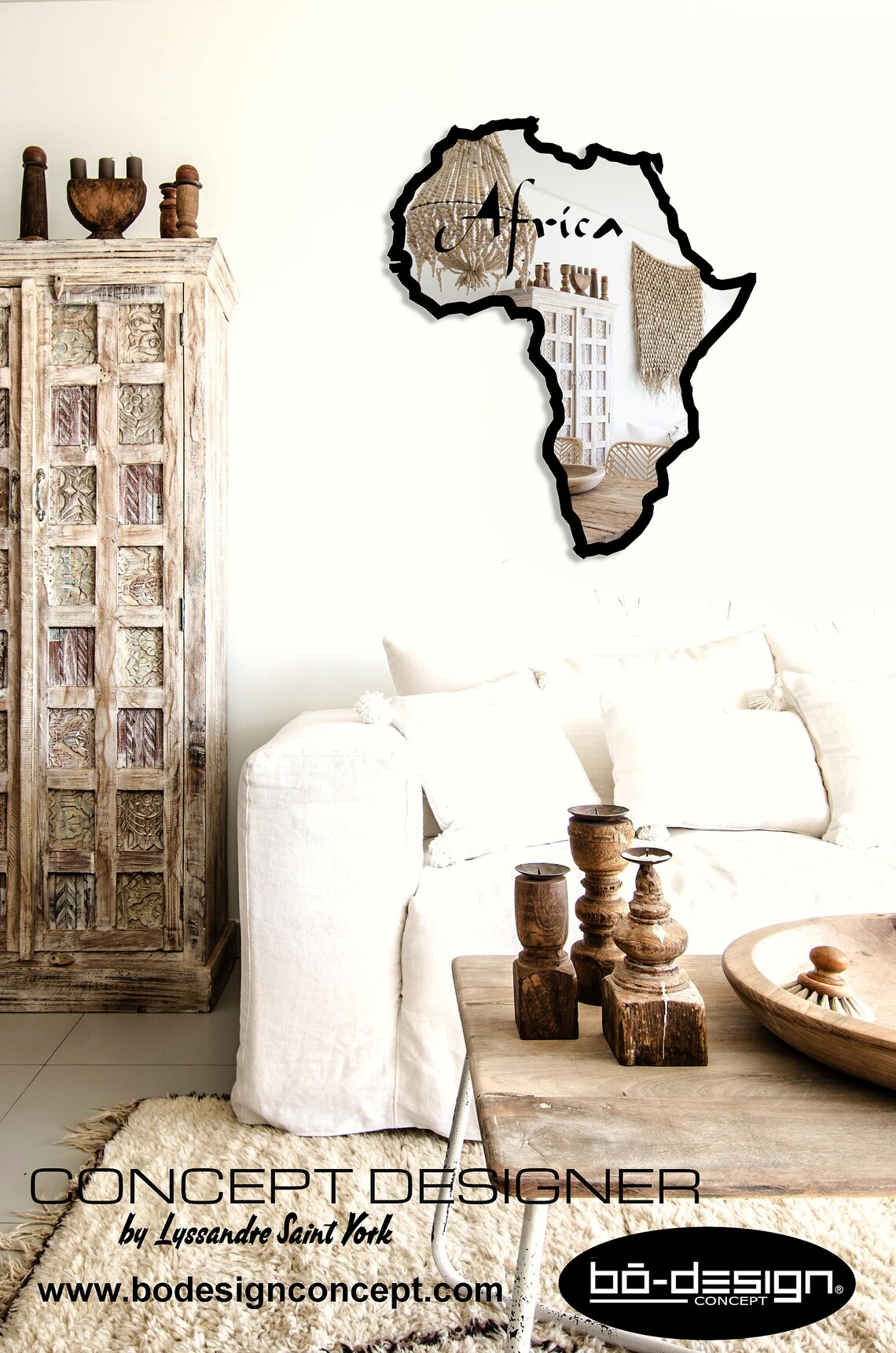 African mirrorafrican decoration height 72 cmblackmirror Etsy