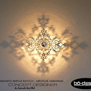 baroklamp, IMPERATRICE, 45/50/55/60 cm, spiegel, designlamp, slagschaduw, 60 w 220 volt, barok wandlamp, eigentijds