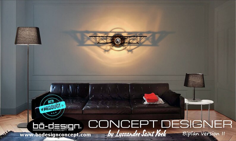 Et 110 Aviation Biplane lighting Wall V Stampe V Style 7585100 Avion biplan Ii Aviation 220 Noir déco luminaire Cm Biplan Pitts version 8yvwn0mON