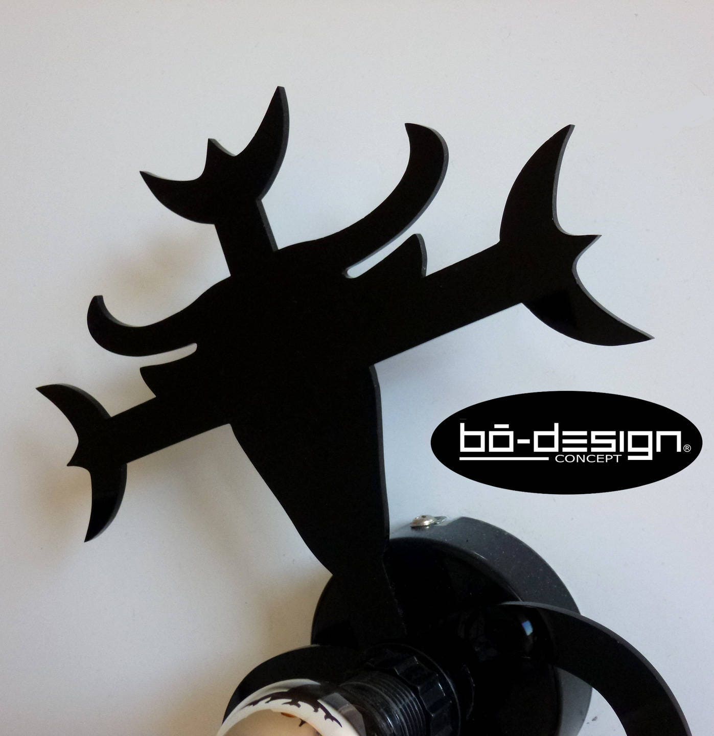 Sticker - Camargue - Croix + Taureau - 20 Cm - Noir - Adhésif