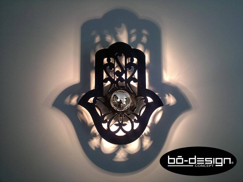 lighting Cm concept Wall Us luminaire De led V Oriental Eu 220 30 110 Orientale Main Murale FatimaHamsa Ombre Portée applique 35 XkOiuPZ