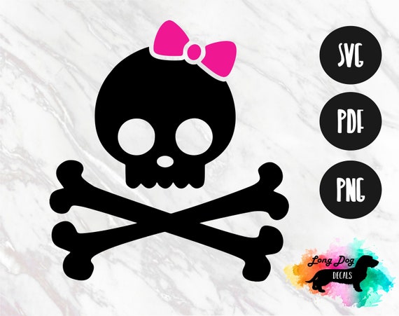 Download Skull with Bow SVG File Girl Skull SVG Girly Skull Cut | Etsy