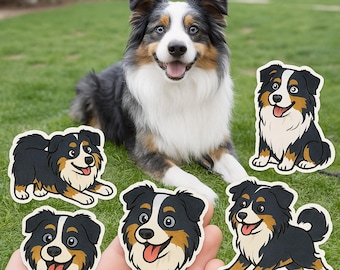 Lámina de pegatinas personalizadas para perros con foto, pegatinas de dibujos animados para mascotas, dibujo personalizado de perro, juego de pegatinas para mascotas, regalo para mamá perruna