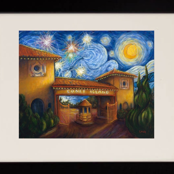 Starry Night Coney Island Cincinnati - Limited Edition - Matted Fine Art Print