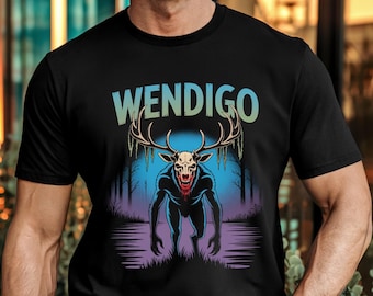 Wendigo T-Shirt - Cryptid Folklore Tee, Mythical Creature Shirt, Gothic Horror Gift