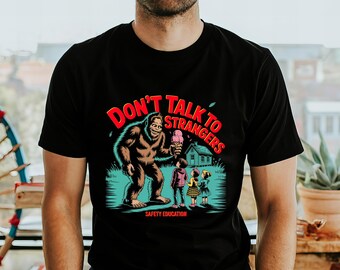 Retro Bigfoot Graphic Tee: Funny Adventure Shirt, Halloween Costume