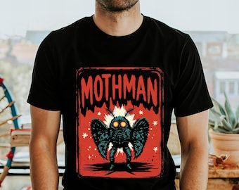 Mothman Graphic Tee: Spooky Cryptid Unisex T-Shirt