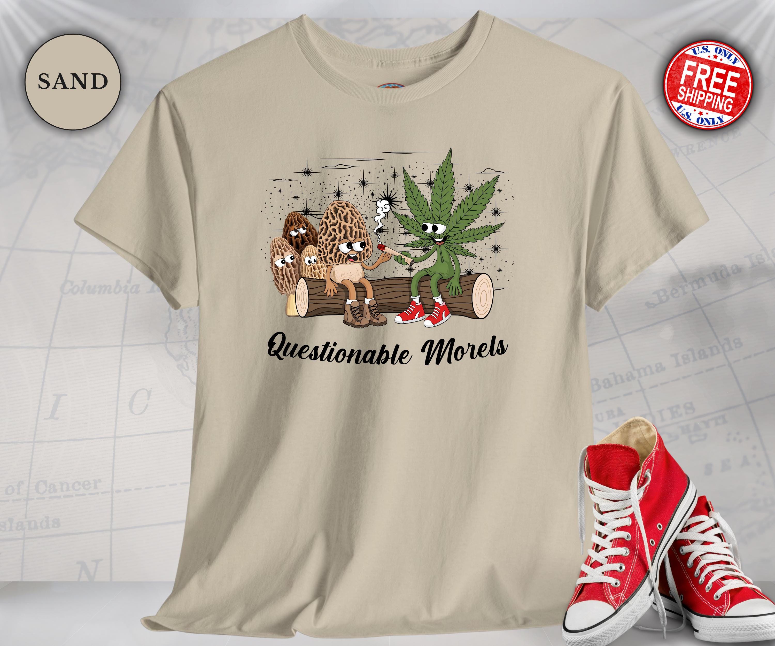 Questionable Morels Funny Questionable Morels Unisex Heavy Cotton Tee - Morel Mushroom ...