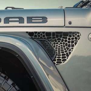 Alligator Scales Fender Vent Vinyl Decal Sticker Fits Jeep Wrangler JL/Jeep Gladiator JT 2018-2024