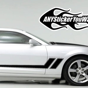 Side Hash Mark Vinyl Graphic Stripe Kit Decal Fits Chevrolet Camaro 2010-2019