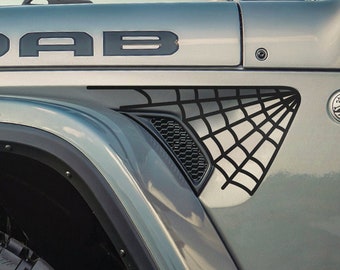 Spider Web Fender Vent Vinyl Decal Sticker Fits Jeep Wrangler JL/Jeep Gladiator JT 2018-2024