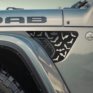 Bat Colony Fender Vent Vinyl Decal Sticker Fits Jeep Wrangler JL/Jeep Gladiator JT 2018-2024