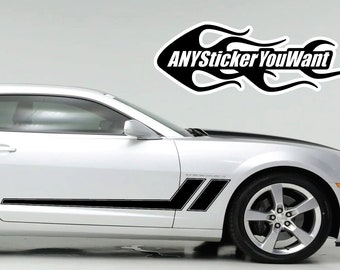 Side Hash Mark Vinyl Graphic Stripe Kit Decal Fits Chevrolet Camaro 2010-2019