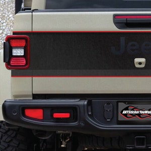 2 Tone Blackout Tailgate Vinyl Decal Fits Jeep Gladiator JT 2020-2023