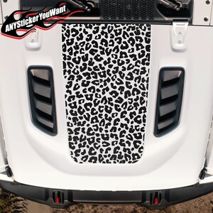 Leopard Print Blackout Hood Vinyl Decal Sticker Fits Jeep Wrangler JL/Fits Jeep Gladiator JT Rubicon
