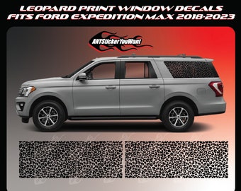 Leopard Print Vinyl Decal Window Stickers Fits Ford Expedition MAX 2018-2023