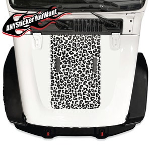 Leopard Print Vinyl Decal Hood Sticker Fits Jeep Wrangler JL/Fits Jeep Gladiator JT