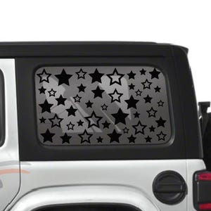 Stars Pattern Vinyl Window Decals Fits Jeep Wrangler JL 2018-2025