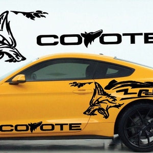 x2 Coyote Side Graphic Vinyl Decal Stickers Fits Ford Mustang