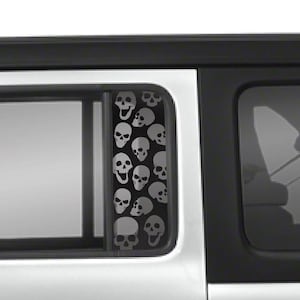 Skulls Side Window Vinyl Decal Fits Jeep Wrangler JL 2016-2024/Fits Jeep Gladiator JT 2020-2024