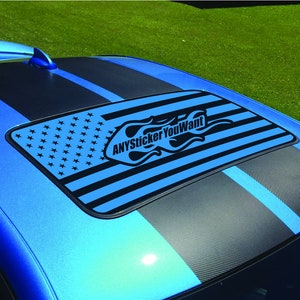 Custom American Flag Sunroof Vinyl Decal Fits Dodge Charger