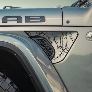 Electricity Fender Vent Vinyl Decal Sticker Fits Jeep Wrangler JL/Jeep Gladiator JT 2018-2024