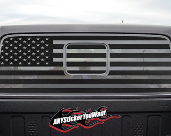 Calcomanía de vinilo para ventana trasera con bandera estadounidense, compatible con Jeep Gladiator 2020-2023