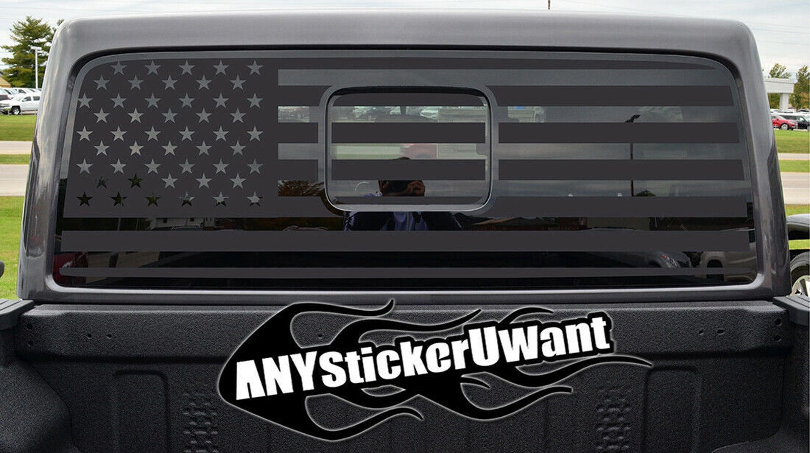 USA American Flag Rear Window Vinyl Decal Fits Jeep Gladiator Etsy