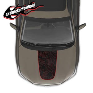2 Tone Topographic Blackout Hood Vinyl Decal Sticker Fits Subaru Outback 2010-2025