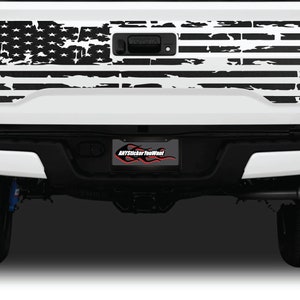 Pre-cut Distressed American Flag Tailgate Vinyl Graphic Decal Fits 3rd Gen Toyota Tacoma 2016-2023