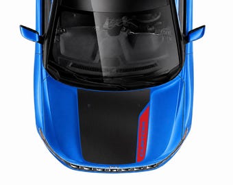 Vinilo adhesivo de dos tonos en negro para el capó, compatible con Jeep Compass 2017-2025.