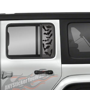 Bat Colony Side Window Vinyl Decal Fits Jeep Wrangler JL 2016-2024/Fits Jeep Gladiator JT 2020-2024