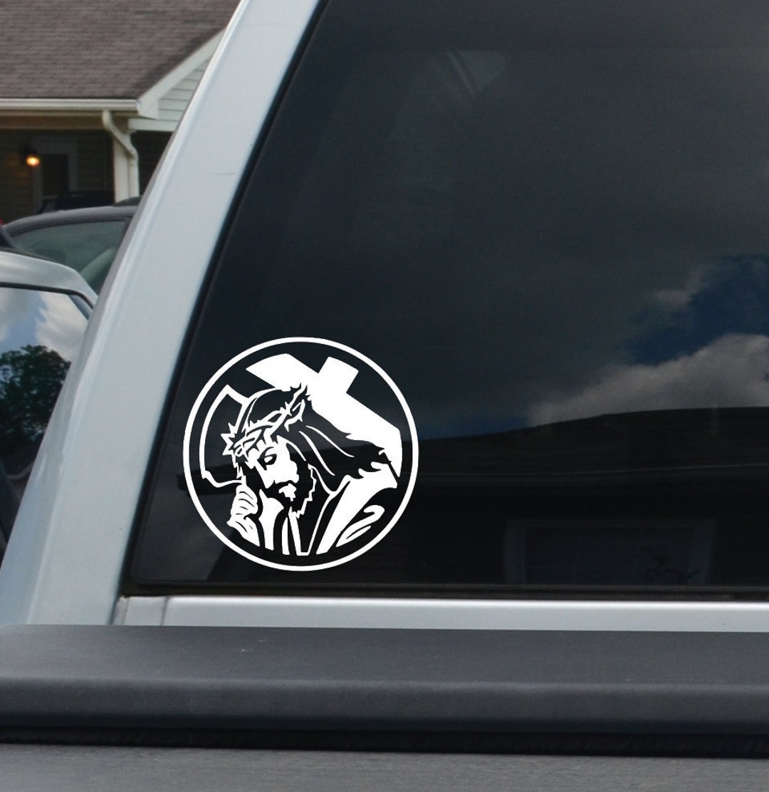God Window Sticker Jesus Christ Religious Christian Vinyl Decal Window Sticker - Etsy