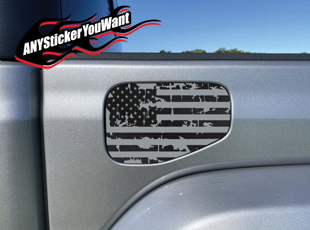 Distressed American Flag Gas Cap Fuel Door Vinyl Decal Fits Jeep Gladiator Etsy