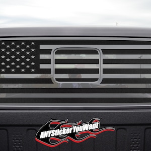 American Flag Rear Window Vinyl Decal Fits Jeep Gladiator Mojave 2020-2023