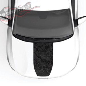 2 Tone Topographic Blackout Hood Vinyl Decal Fits Hyundai Santa Cruz 2022-2024