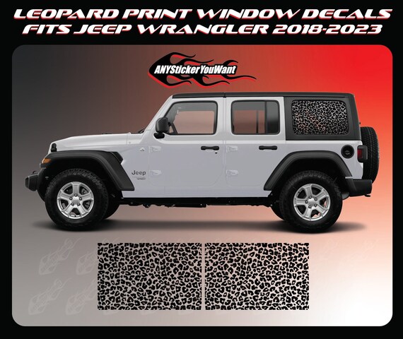 Leopard Print Window Decals Fits Jeep Wrangler JL 2018 2023 Etsy