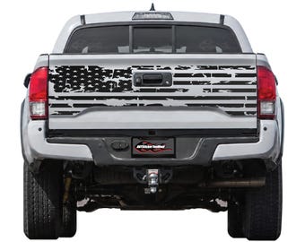 Distressed American Flag Tailgate Vinyl Decal Fits Toyota Tacoma 2016-2023