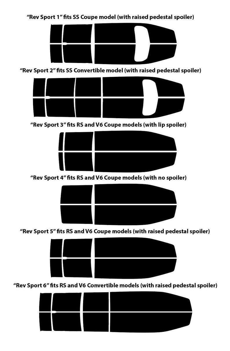 Rev Pattern Recap Rev Sport Rally Stripe Kit Vinyl Decals Fits Chevrolet Camaro 2019-2024 ...