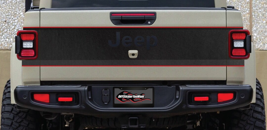 2 Tone Blackout Tailgate Vinyl Decal Fits Jeep Gladiator JT 20202023