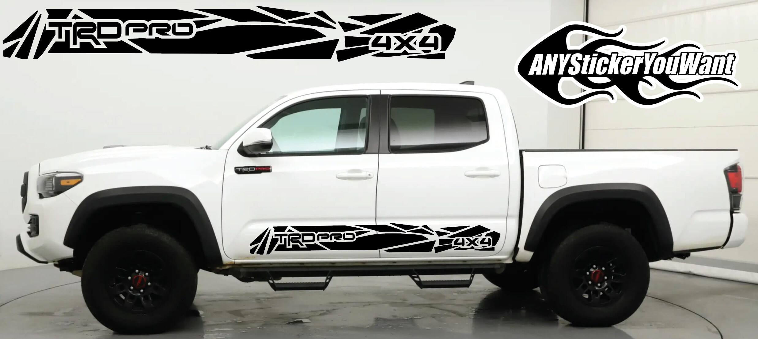 Toyota TRD PRO Geometric Side Skirt Vinyl Decal Fits Etsy